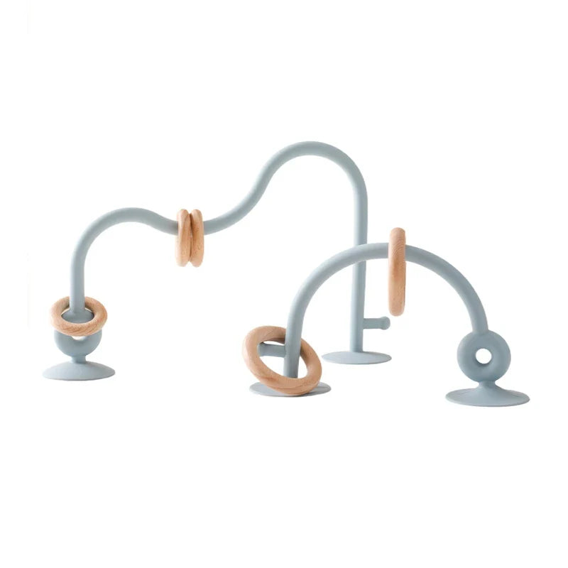 Wood and Silicone Toy Roller Coaster Set Multivariant-7